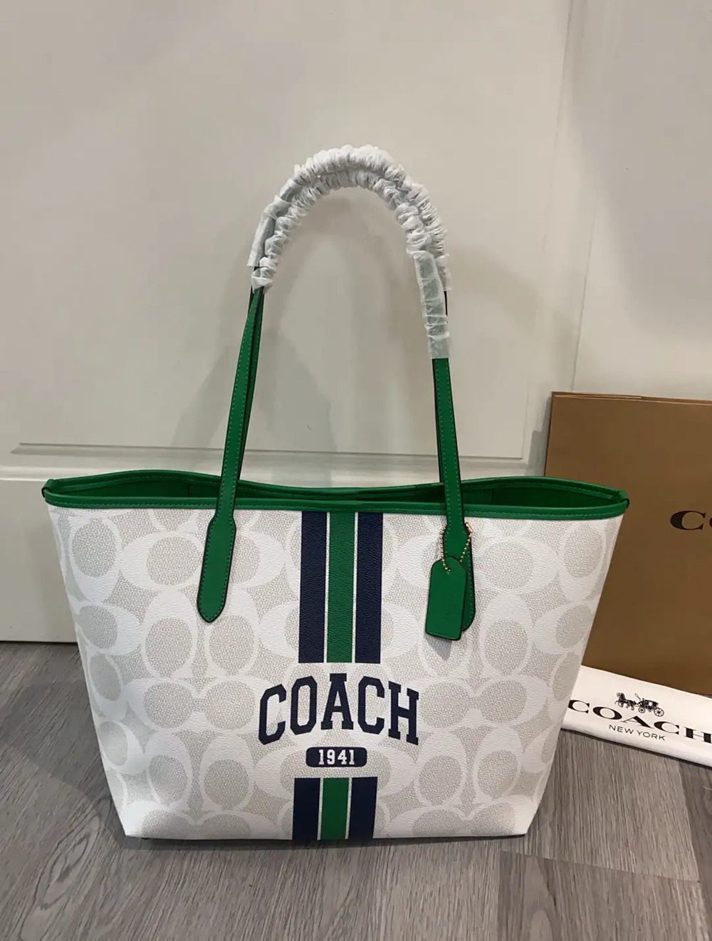 Coach Glacier White Tote Bag